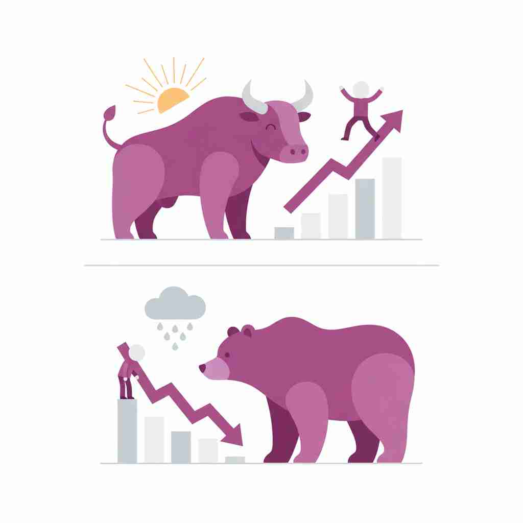 Bullenmarkt und Bärenmarkt: Die wichtigsten Marktphasen erklärt