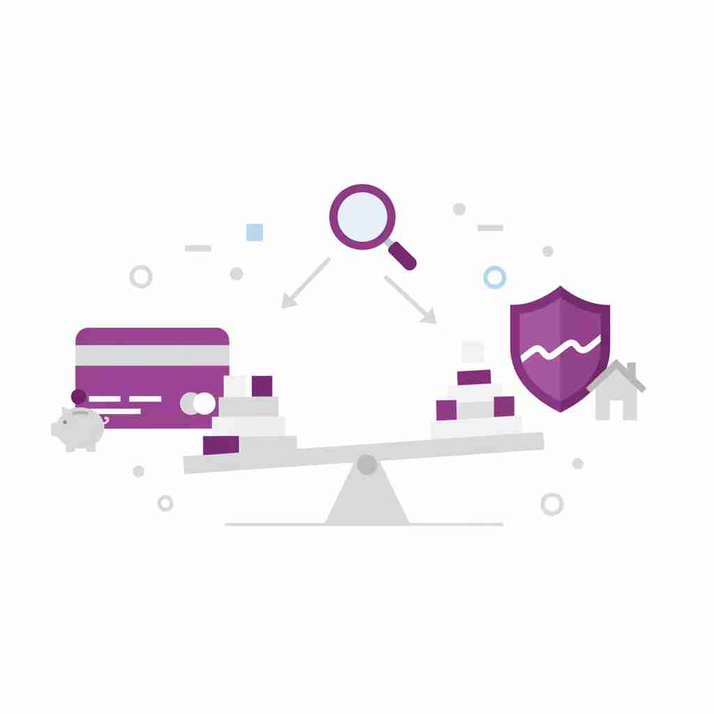 An image illustrating Kreditkarten-Versicherungen vergleichen ✓ Reiseversicherung ✓ Mietwagenversicherung ✓ Kaufschutz. Finden Sie die beste Karte mit optimalem Schutz!